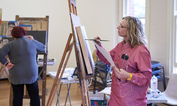 Get some painting in during lunch