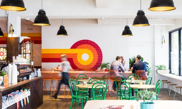 Emily engaged local design firm Parallax to create the café distinct visual identity