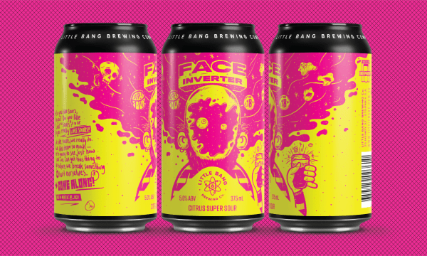 Matt O'Connor was awarded this year for his Little Bang Face Inverter label design