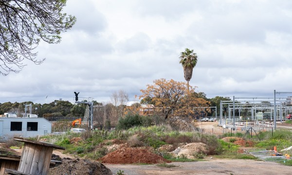 A portion of the parklands set to become a "transit hub"